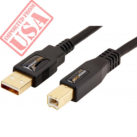 AmazonBasics USB 2.0 Printer Type Cable - A-Male to B-Male - 16 Feet (4.8 Meters)