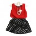 Elevin(TM) Toddler Kids Baby Girl Tutu Skirt Summer Dot Pleated Party Dresses Vest Sundress
