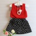 Elevin(TM) Toddler Kids Baby Girl Tutu Skirt Summer Dot Pleated Party Dresses Vest Sundress