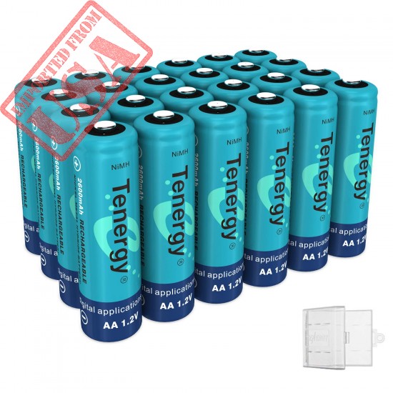 shop high capacity 2600mah 24 pack double a cell by tenergy