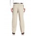 Haggar Men's Two Tone Herringbone Expandable Waist Pleat Front Dress Pant,Stone,36W x 34L
