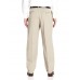 Haggar Men's Two Tone Herringbone Expandable Waist Pleat Front Dress Pant,Stone,36W x 34L