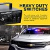 LAMPHUS SoundAlert Siren & Speaker PA System [100W] [6 Modes] [Heavy Duty] [120-130dB] [Microphone] [Hands-Free] [Dual 20A Switches] Emergency Horn Sound System for Police Cars & Fire Trucks