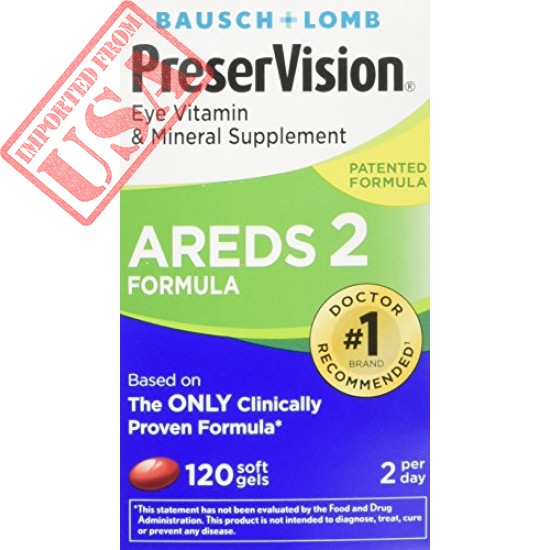 Buiy Preser Vision AREDS 2 Vitamin & Mineral Supplement imported from USA