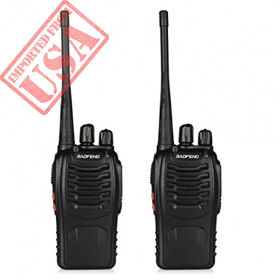 BaoFeng BF-888S Walkie Talkie 2pcs in One Box with Rechargeable Battery Headphone Wall Charger Long Range 16 Channels Two Way Radio (2pcs radios)