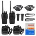 BaoFeng BF-888S Walkie Talkie 2pcs in One Box with Rechargeable Battery Headphone Wall Charger Long Range 16 Channels Two Way Radio (2pcs radios)