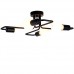 Unitary Brand Black Vintage Barn Metal Semi Flush Mount Ceiling Light Max. 160W With 4 Lights Painted Finish