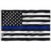 Anley Fly Breeze 3x5 Foot Thin Blue Line USA Flag - Vivid Color and UV Fade Resistant - Canvas Header and Double Stitched - Honoring Law Enforcement Officers Flags Polyester with Brass Grommets