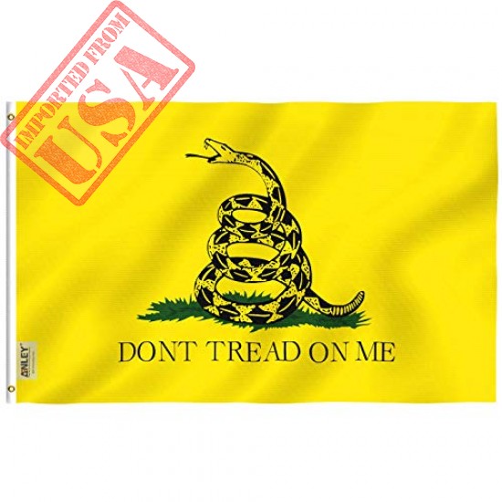 Anley Fly Breeze 3x5 Foot Don't Tread On Me Gadsden Flag - Vivid Color and UV Fade Resistant - Canvas Header and Double Stitched - Tea Party Flags Polyester with Brass Grommets 3 X 5 Ft