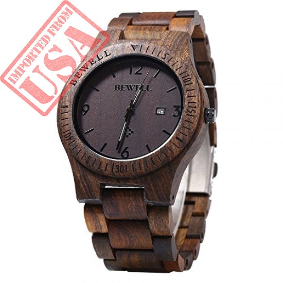 Get online Genuine BeWell men`s Wooden watches in Pakistan 