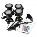 Buy Lemon Best Set of 4 Remote Control 36 LED Submersible Lamp Underwater Aquarium Spot imported from USA