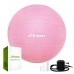 Trideer Exercise Ball (45-85cm) Extra Thick Yoga Ball Chair, Anti-Burst Heavy Duty Stability Ball Supports 2200lbs, Birthing Ball with Quick Pump (Office & Home & Gym) (Pink, XXL (78-85cm))