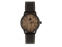 Get online Genuine Leather Strap with wooden Dial Men`s Watches in Pakistan 