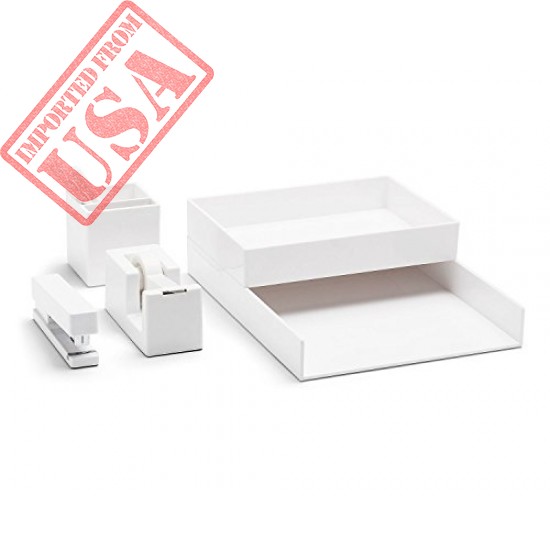 Poppin All Set, Desk Collection Set, White