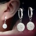 Vibola Pendant Fashion Women's Sterling Silver Snowflake Stud Earrings Jewelry