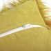 Phantoscope Decorative New Luxury Series Merino Style Ginger Faux Fur Throw Pillow Case Cushion Cover 18