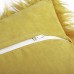 Phantoscope Decorative New Luxury Series Merino Style Ginger Faux Fur Throw Pillow Case Cushion Cover 18