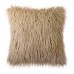 Phantoscope Decorative New Luxury Series Merino Style Ginger Faux Fur Throw Pillow Case Cushion Cover 18