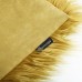 Phantoscope Decorative New Luxury Series Merino Style Ginger Faux Fur Throw Pillow Case Cushion Cover 18