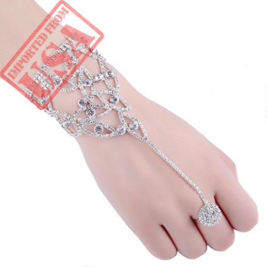 High Quality Hand Harness Bracelet Bangle Slave Chain Link Finger Ring Bracelet sale online in Pakistan 