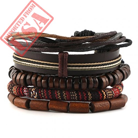 Buy online Imported wooden Beads Men Women Bracelets in Pakistan 