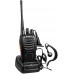 Arcshell Rechargeable Long Range Two-way Radios with Earpiece 2 Pack UHF 400-470Mhz Walkie Talkies Li-ion Battery and Charger included