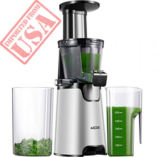 Shop Juicer Auger Masticating for Smooth and High Nutrition Making Juice,Jam Sorbet,Quiet By Aicok Brand imported USA sale in Pakistan