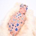 newborn receiving blanket headband set flower print baby swaddle shop online in pakistan