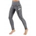 ODODOS High Waist Out Pocket Yoga Pants Tummy Control Workout Running 4 Way Stretch Yoga Leggings,SpaceDyeBlack,Large