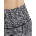 ODODOS High Waist Out Pocket Yoga Pants Tummy Control Workout Running 4 Way Stretch Yoga Leggings,SpaceDyeBlack,Large
