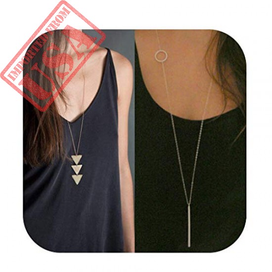Get online Imported Y Layer simple Bar Pendant &chain in Pakistan 