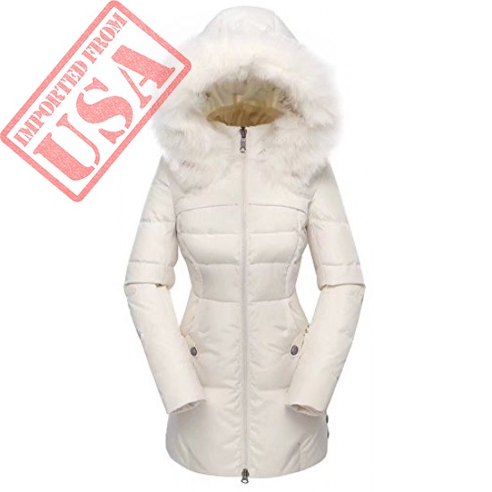 Buy online imported women`s Fur Hooded Coat In Pakistan 