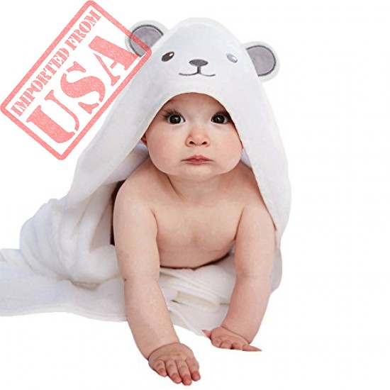 luxury extra soft baby bamboo hooded towel with adorable bear design shop online in pakistan