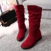 Buy online Imported winter Mid high Boots for women in Pakistan 