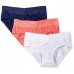 Warner's Women's Blissful Benefits No Muffin Top 3 Pack Lace Hipster Panties, White/Navy Ink/Coral Crush, L
