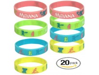 BlueBell 20 pc Moana Silicon Wristbands / Kids Party Favors (Child, Moana)