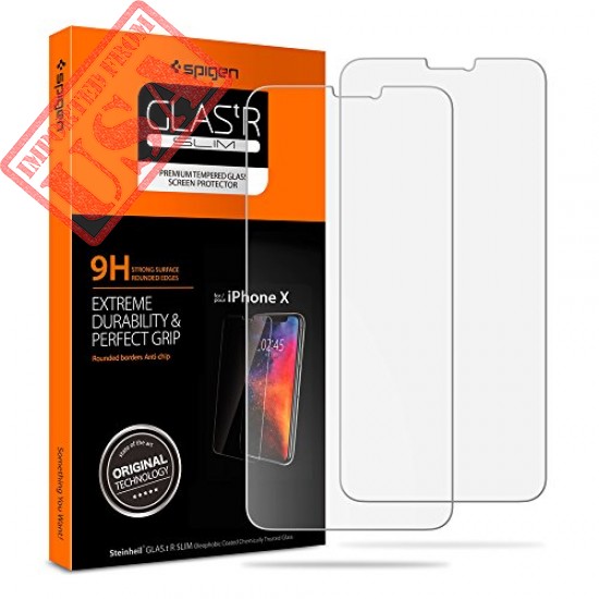 Tempered Glass Screen Protector Designed for Apple iPhone Xs by Spigen sale online in Pakistan