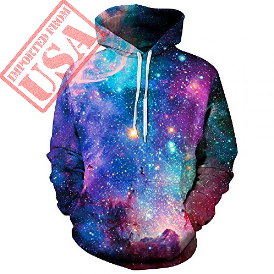 Get online High quality Galaxy Print Hoodie for Men in Pakistan 