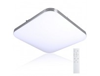B-Right 20W Ultra-Thin Square LED Flush Mount Ceiling Light, Remote Control Dimmable & 3000K/4000K/5000K Color Changeable 1400lm 13-inch
