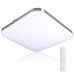 B-Right 20W Ultra-Thin Square LED Flush Mount Ceiling Light, Remote Control Dimmable & 3000K/4000K/5000K Color Changeable 1400lm 13-inch