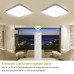 B-Right 20W Ultra-Thin Square LED Flush Mount Ceiling Light, Remote Control Dimmable & 3000K/4000K/5000K Color Changeable 1400lm 13-inch