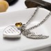 Get online Best quality Angel Wings Necklace with birth stone in Pakistan 