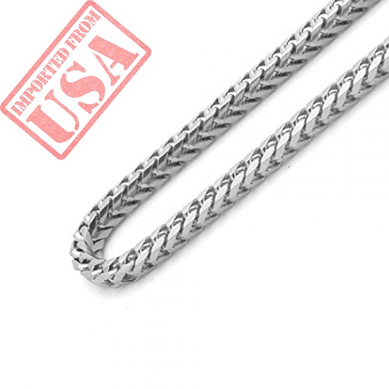 Get online Premium quality Silver Rhodium Plated Necklace Chain In Pakistan 