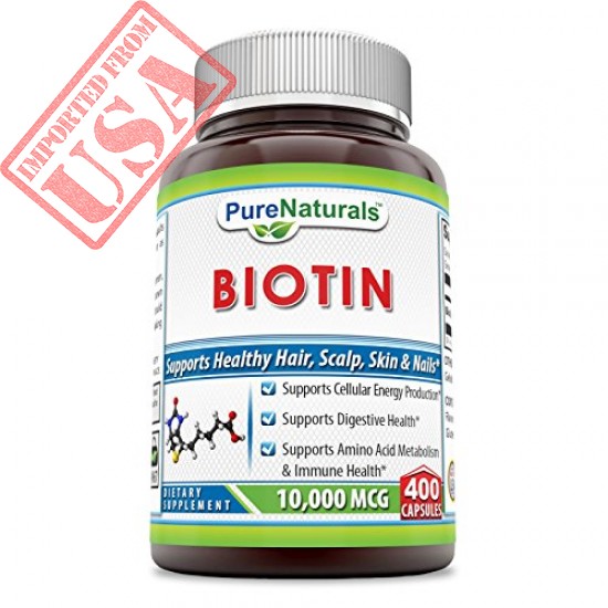 buy pure naturals biotin capsules for skin and hair imported from usa