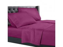 Nestl Bedding 3 Piece Sheet Set - 1800 Deep Pocket Bed Sheet Set - Hotel Luxury Double Brushed Microfiber Sheets - Deep Pocket Fitted Sheet, Flat Sheet, Pillow Cases, Twin XL - Magenta