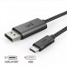 USB C to DisplayPort Cable (4K@60Hz), uni Thunderbolt 3 to DisplayPort Cable Compatible for MacBook Pro 2018/2017, iPad Pro/MacBook Air 2018, XPS 15, Surface Book 2 and More-Gray, 3FT/0.9m(Not HDMI