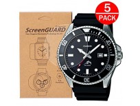 [5-Pack] For Casio MDV106-1A Watch Screen Protector,Full Coverage Screen Protector for Casio MDV106-1A Watch HD Clear Anti-Bubble and Anti-Scratch
