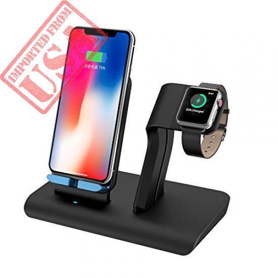 BUY 100% ORIGINAL APPLE WATCH STAND CHARGING DOCKS & IPHONE X WIRELESS CHARGER STAND FOR IPHONE X/8/8 PLUS,IWATCH CHARGER STAND HOLDER FOR APPLE WATCH SERIES 3,2,1 & NIKE IMPORTED FROM USA