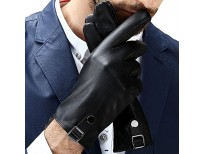 t-goting mens touch screen lined pu faux leather winter driving gloves shop online in pakistan