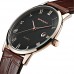 Super Slim Watch Mens Watches Genuine Leather Gold Calendar Quartz imported from USA